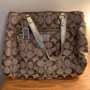 Coach Poppy Signature Glam Tote Bag